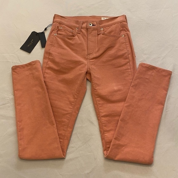 NWT RAG & BONE High Rise Corduroy Skinny Pants, 25 - Picture 2 of 7